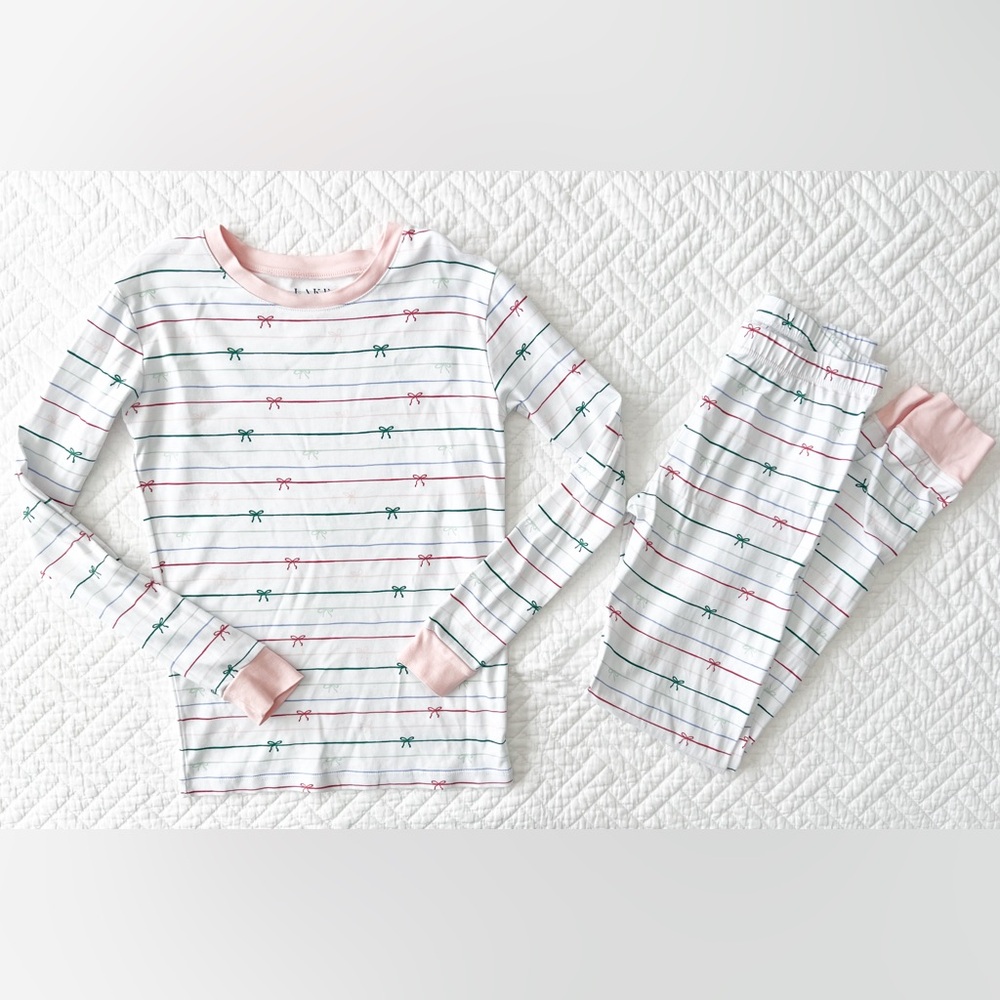 LAKE Pajamas Kids Long Set in Pretty Ribbon